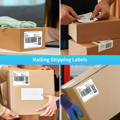 Printable Sticker Paper, 3-1/3″ X 4″ Shipping Address Labels 180 Blank Mailing L