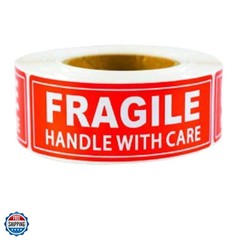 300PCS Fragile Stickers for Shipping Moving,1×3 Inch Small Glass Handle with …