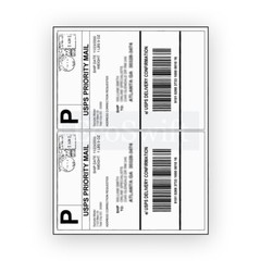 200 Shipping Labels 8.5×5.5 Half Sheets Self Adhesive 2 Per Sheet – EcoSwift