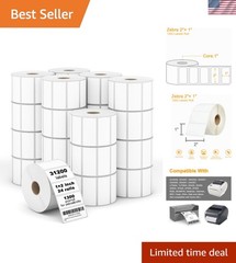 31200 Labels/24 Rolls 2″ x 1″ Direct Thermal Label 3-Proof 1″ Core Multipurpo…