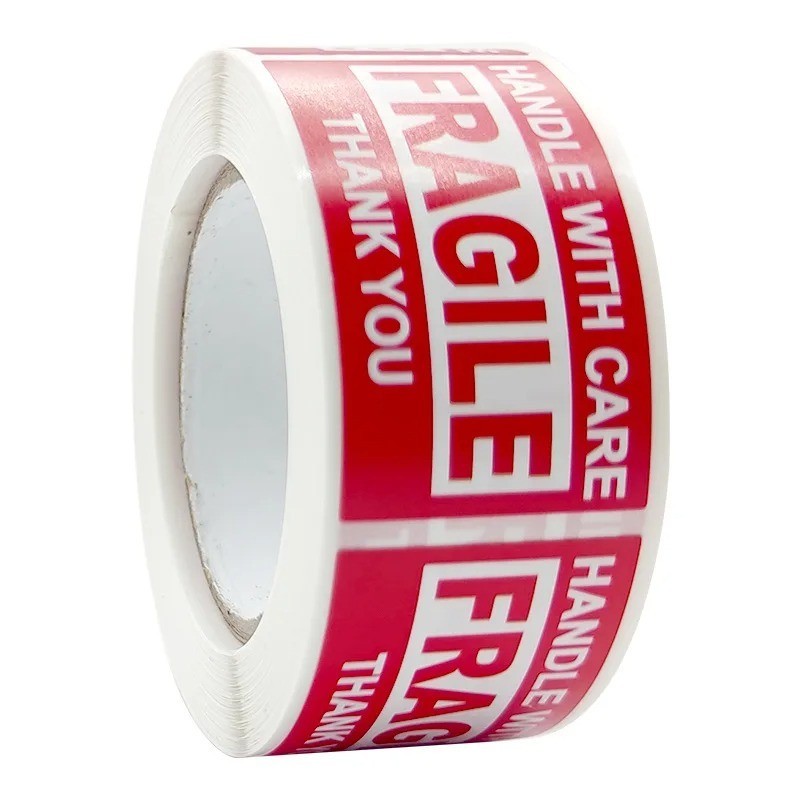 250 Fragile Warning Stickers Roll English Label Adhesive Shipping Labels