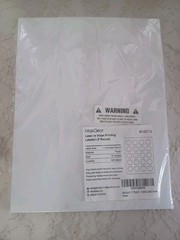 MaxGear 1.5″ Round Printable Sticker Labels White, Inkjet Laser, 30 Sheets, 600