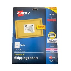 Avery Shipping Address Labels, Laser & Inkjet Printers, 60 Labels, 3-1/3×4” New