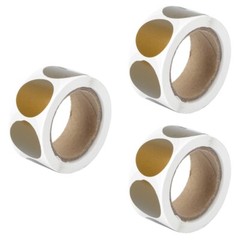 3 Rolls Golden Stickers for Envelopes Seal Package Label Gift Gifts