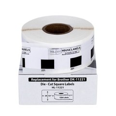 Non-OEM Fits BROTHER DK-1221 Labels + (1) REUSABLE FRAME – (50) Rolls of 1000