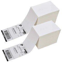 2000 Fanfold 4×6 Thermal Shipping Labels, White