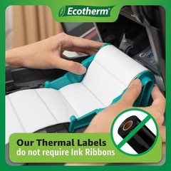3″ x 3″ Thermal Label Rolls – 2100 Blank White Adhesive Stickers for Printers