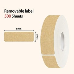 500PCS Kraft Label Stickers Removable Brown Labels Writable Gift Labels, Self…