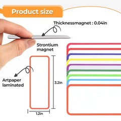 Magnetic Dry Erase Labels Colorful Name Tags Flexible Reusable Stickers