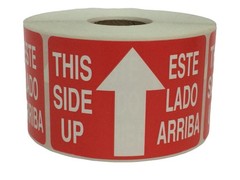 2×3 Este Lado Arriba / This Side Up Labels Spanish Fragile 2 RLS of 300 EA