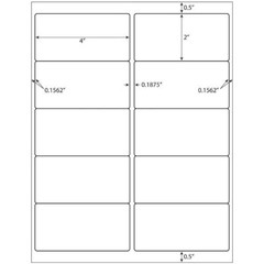 4×2 Blank Address Shipping Labels Mailing Sticker 10 UP for Laser Inkjet Printer