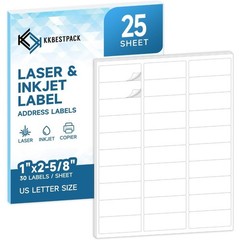 Address Labels for Printer 750 Labels 1 x 2-5/8 Inch Mailing Labels for Laser