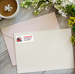 Personalized Christmas Theme Delivery Car Address Labels Stickers 2.625inx01in