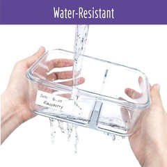 300 Removable Blank Food Labels, Water/Oil/Tear Resistant with Perforation Line