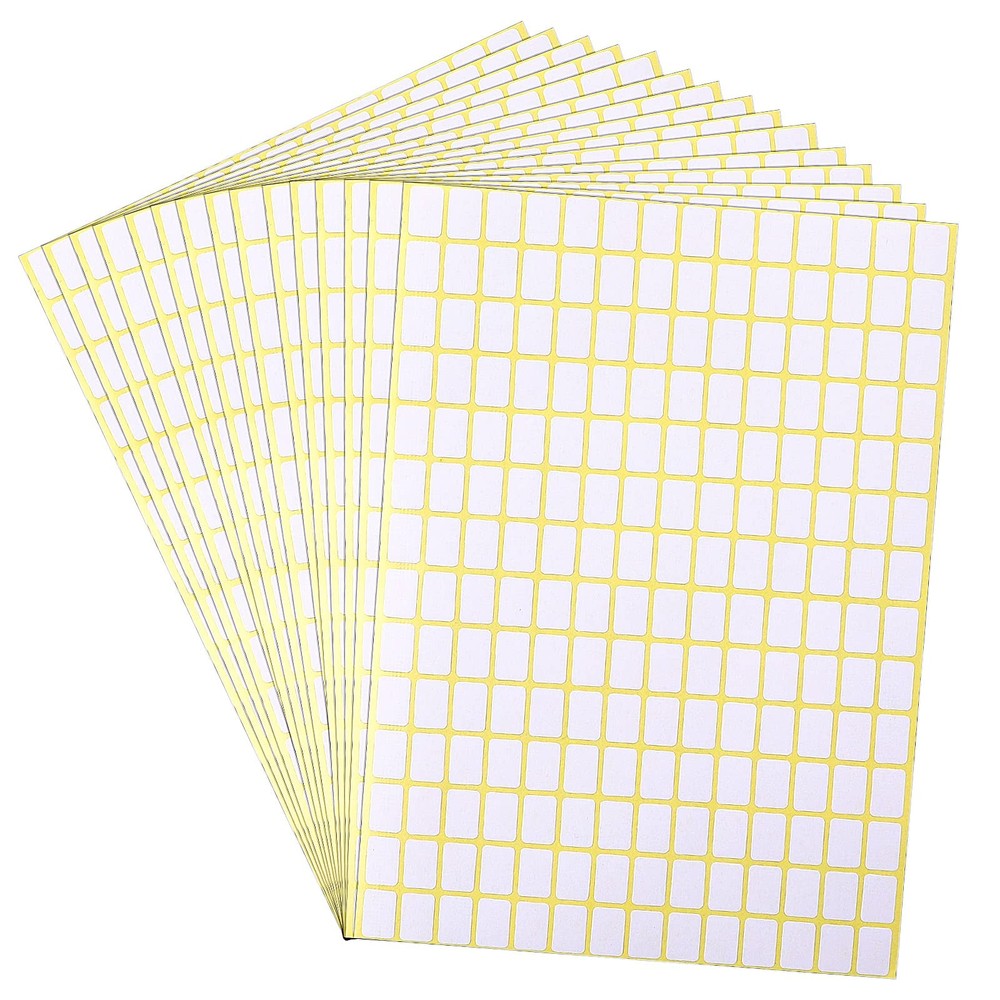 2940 Pcs Matte Small White Labels Stickers Blank Labels Removable Price Tags Lab