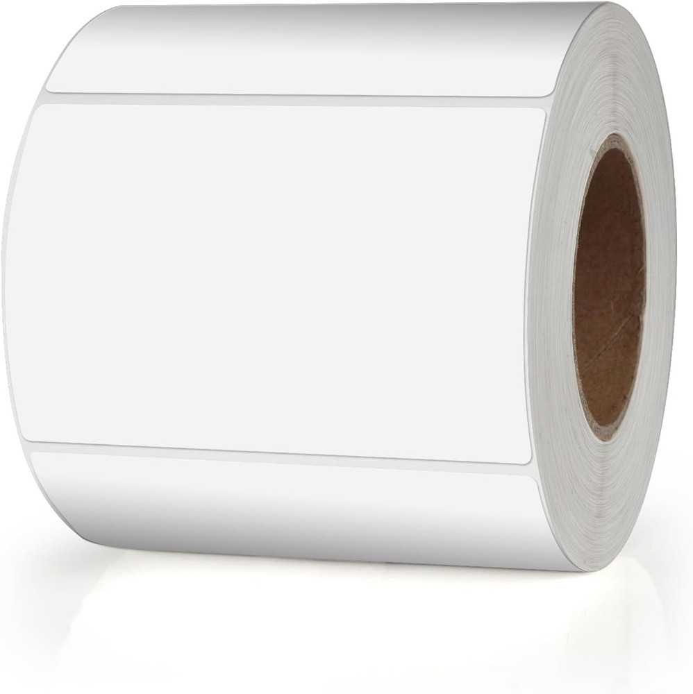 White Rectangle Stickers 3 X 2 Inch Color Coding Labels Vinyl Roll