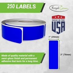 1×3 inch (7.5cm x 2.5cm) Adhesive Labels Rectangle Sticker Rolls Pack 250 White