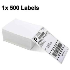 100/500/1000 4×6 Fanfold Direct Thermal Shipping Labels for Zebra Rollo US