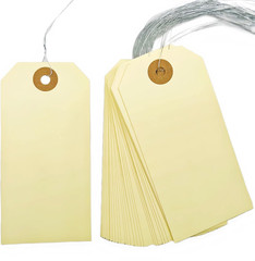 Pre-Strung Blank Shipping Labels with Wire, 120 PCS 4 3/4″ X 2 3/8″ Manila Hang