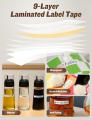 12mm x 4m Continuous Thermal Laminated Label Maker Tape Refill Waterproof