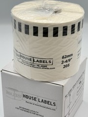 Non-OEM Fits BROTHER DK-2205 Continuous Labels – (1) Roll of 100′ + (1) FRAME