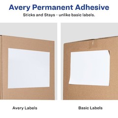 White Shipping Labels 5-1/2 x 8-1/2 Inch TrueBlock Paper for Laser and Inkjet
