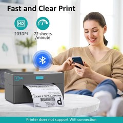Bluetooth 4×6 Thermal Shipping Label Printer Wireless USB for E-commerce