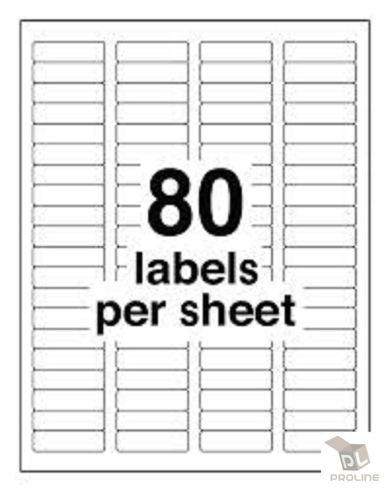 8000 80UP Address Labels Laser Ink Jet 80 Lables Per Sheet 1.75×0.5 100 Sheets