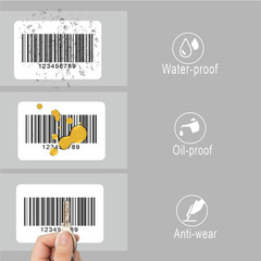 Hybsk 3X2 Inch Direct Thermal Labels for Barcodes, Address, Compatible with Roll