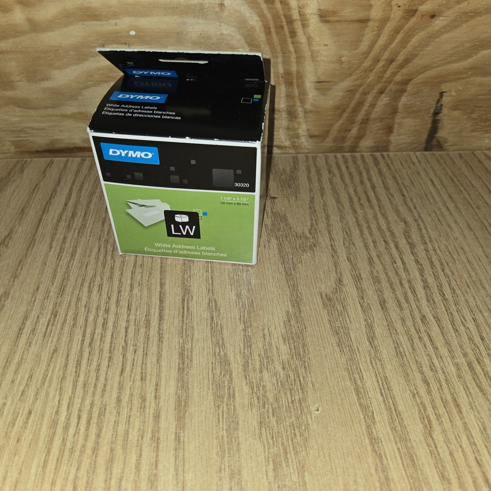DYMO LW 30320 Authentic Address Labels, 1-1/8 x 3-1/2, 2 Rolls of 260 labels ea.