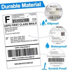 4×6 Thermal Labels, 440 Shipping Labels (2 Rolls) Compatible with DYMO LabelW…