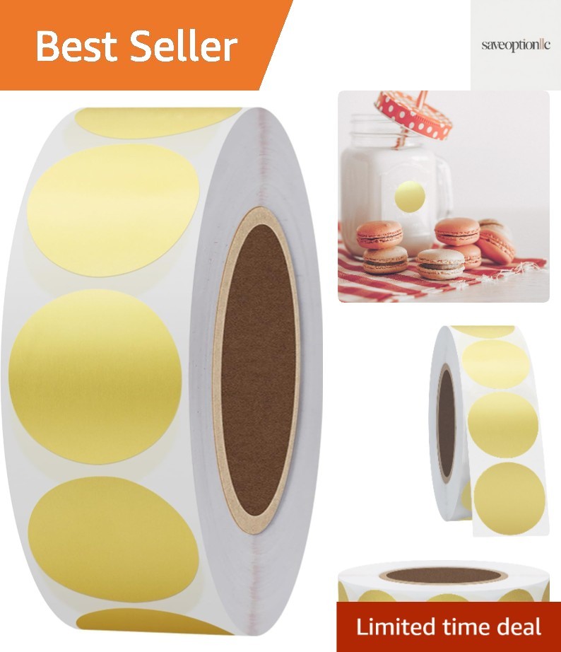Gold Color Coding Dot Labels Envelope Seals 1 inch Round Stickers 1,000 Per R…