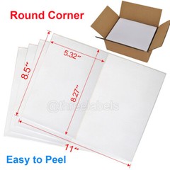 50 – 1000 Shipping Labels 8.5 x 5.5 Half Sheets Self Adhesive 2 Per Blank Sheet