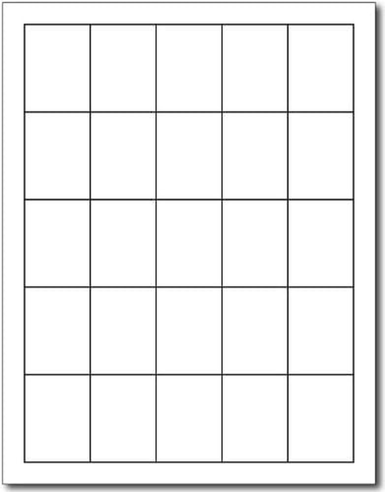 Blank White 1 1/2″ X 2″ Labels – 25 Labels per Sheet – for Inkjet &Laser Printer