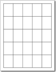Blank White 1 1/2″ X 2″ Labels – 25 Labels per Sheet – for Inkjet &Laser Printer