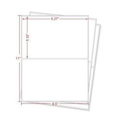 300 Half Sheet 8.5×5.5 Shipping Labels Self Adhesive 2 per Sheet for Laser Ink