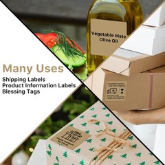 Square Thermal Label Sticker, 2″x2″ Self-Adhesive Square Direct Thermal Label…