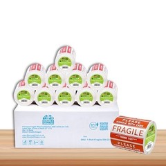 Fragile Labels 2×3 Inch 500 Count Red Warning Handle with Care Sticker for