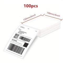 4×6 Inch Direct Thermal Labels Printer Paper 100x150mm Fan-Fold Labels Shipping