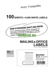 32000 80UP Address Labels Laser Ink Jet 1.75×0.5 80 Labels Per Sheet 400 Sheets