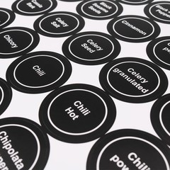 Black Spice Jar Labels Removable Spice Labels Stickers for Kitchen Pantry Foo…
