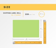 DYMO LW 1744907 GREEN 4XL 4×6 4″x6″ – (20) Rolls All-Purpose Labels – FREE SHIP