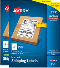 Half-Sheet Printable Shipping Labels, 5.5″ X 8.5″ Customizable Stickers, White,