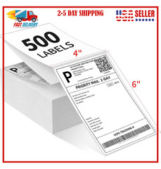 Shipping Labels Thermal Perforated White For Printer 500 4 x 6 Fanfold Direct