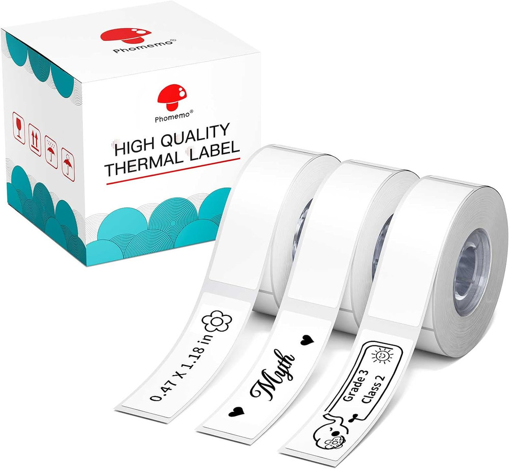 D30 Labels, 3/8″ X 1 1/2″ (12Mm X 40Mm) 160 Labels/Roll, D30 Label Tape Compatib