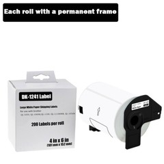 1Roll 102mmx152mm DK-1241 Paper Shipping Label Fit for Brother QL-1060N