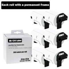 102mmx152mm 6 ROLLS Shipping Label 4″X6″ Compatible For Brother QL-1100 DK-1241