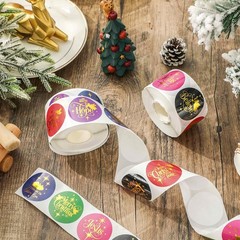 1000Pcs Gold Foil Christmas Nativity Stickers Roll -Adhesive Xmas Holy Night …