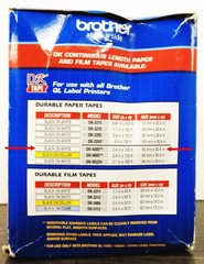 Brother DK-4205 Continuous Removable Label Tape, 2.4in x 100ft Roll, White