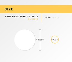 Non-OEM Fits BROTHER DK-1218 ROUND Labels – 1″ – (1) Roll of 1000 + (2) FRAMES